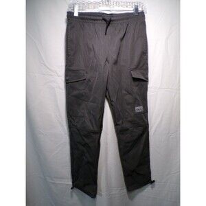 Public Record Boys' Cargo Pants Gray Cotton Drawstring 14 16